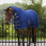 QHP Fleece Rug Basic With Neck Blue