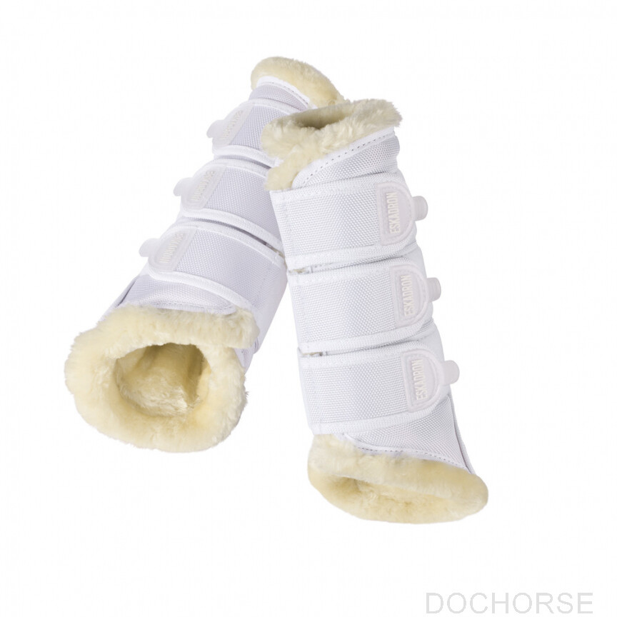 Eskadron Beenbeschermers Faux Fur wit