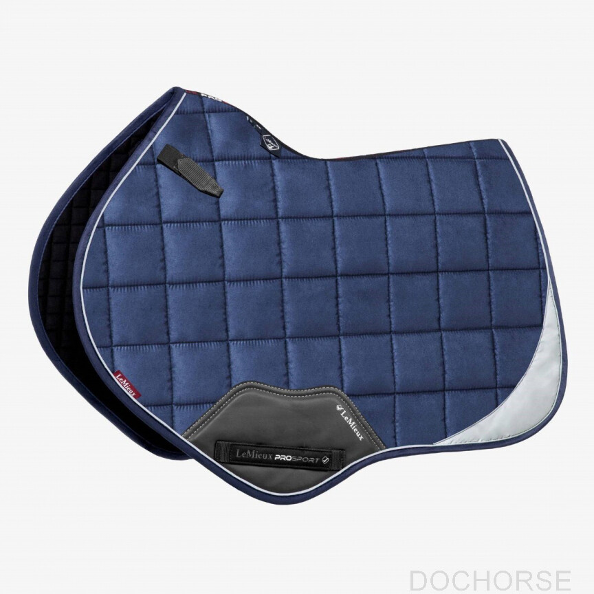Lemieux Zadeldekje Springen Reflective Suede Square Donkerblauw