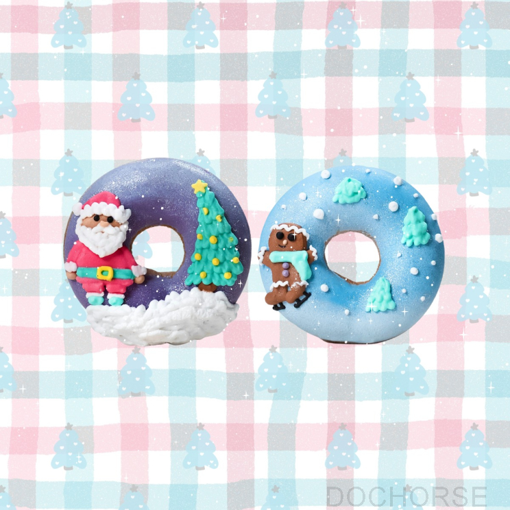 Candy Horse Christmas Donuts met Icing