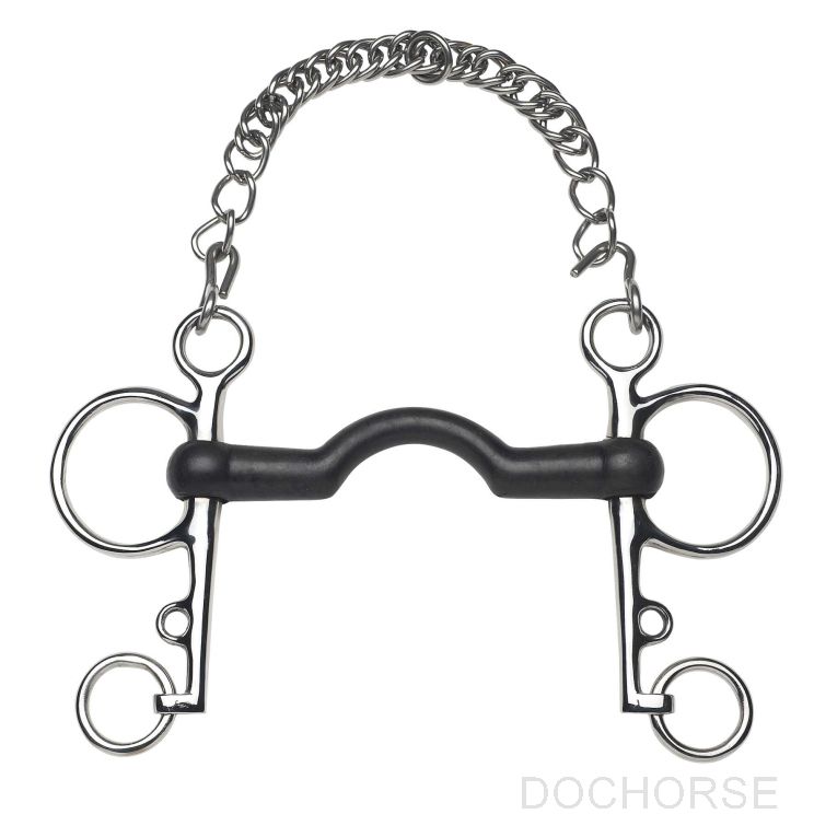 Pelham bit rubber medium tongboog