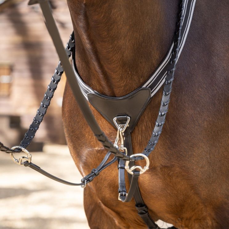 LeMieux Arika Elastisch Borsttuig Bruin/Zilver Full