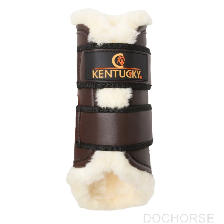 Kentucky peesbeschermers leer achter bruin met bont