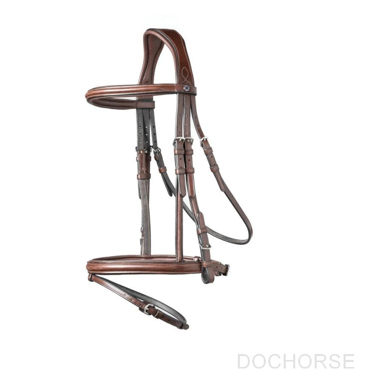 TRUST Hoofdstel Knokke bruin-silver 