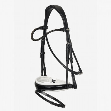 LeMieux Kudos Patent Dressuur Hoofdstel Zwart/Wit